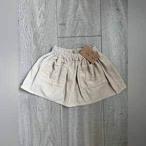 NWT The Simple Folk The Simple Corduroy Skirt in Oatmeal 5/6 Y